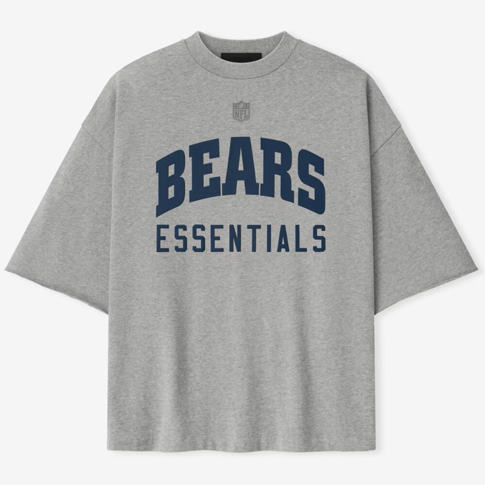 Chicago Bears Fear of God x NFL Unisex 3/4-Sleeve T-Shirt Heather Gray - L & XL